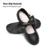 DREAM PAIRS Girls Ballerina Flats Mary Jane Front Bow Dress Shoes(Black)