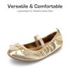 DREAM PAIRS Girls Ballet Flats Dress Shoes Mary Janes Ballerina Shoes(Gold)
