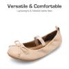 DREAM PAIRS Girls Ballet Flats Dress Shoes Mary Janes Ballerina Shoes(Nude)