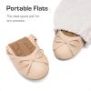 DREAM PAIRS Girls Ballet Flats Dress Shoes Mary Janes Ballerina Shoes(Nude)