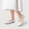 DREAM PAIRS Girls Ballet Flats Dress Shoes Mary Janes Ballerina Shoes(White)