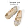 DREAM PAIRS Girls Ballet Flats Flower Shoes Mary Jane Ballerina Flat Dress Shoes for Daily/Wedding/Party(Gold)