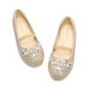 DREAM PAIRS Girls Ballet Flats Flower Shoes Mary Jane Ballerina Flat Dress Shoes for Daily/Wedding/Party(Gold)