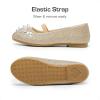 DREAM PAIRS Girls Ballet Flats Flower Shoes Mary Jane Ballerina Flat Dress Shoes for Daily/Wedding/Party(Gold)