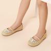 DREAM PAIRS Girls Ballet Flats Flower Shoes Mary Jane Ballerina Flat Dress Shoes for Daily/Wedding/Party(Gold/Glitter)