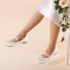 DREAM PAIRS Girls Ballet Flats Flower Shoes Mary Jane Ballerina Flat Dress Shoes for Daily/Wedding/Party(Ivory)