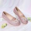 DREAM PAIRS Girls Ballet Flats Flower Shoes Mary Jane Ballerina Flat Dress Shoes for Daily/Wedding/Party(Pink/Glitter)