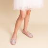 DREAM PAIRS Girls Ballet Flats Flower Shoes Mary Jane Ballerina Flat Dress Shoes for Daily/Wedding/Party(Pink/Glitter)