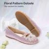 DREAM PAIRS Girls Ballet Flats Flower Shoes Mary Jane Ballerina Flat Dress Shoes for Daily/Wedding/Party(Pink/Glitter)