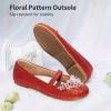 DREAM PAIRS Girls Ballet Flats Flower Shoes Mary Jane Ballerina Flat Dress Shoes for Daily/Wedding/Party(Red/Glitter)