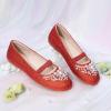 DREAM PAIRS Girls Ballet Flats Flower Shoes Mary Jane Ballerina Flat Dress Shoes for Daily/Wedding/Party(Red/Glitter)