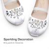 DREAM PAIRS Girls Ballet Flats Flower Shoes Mary Jane Ballerina Flat Dress Shoes for Daily/Wedding/Party(White/Satin)