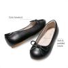 DREAM PAIRS Girls Dress Shoes Ballet Flats Slip-on Fashion Bow Flower Girl Shoes for Wedding, School, Party, Birthday(Black)