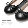 DREAM PAIRS Girls Dress Shoes Ballet Flats Slip-on Fashion Bow Flower Girl Shoes for Wedding, School, Party, Birthday(Black)