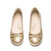 DREAM PAIRS Girls Dress Shoes Ballet Flats Slip-on Fashion Bow Flower Girl Shoes for Wedding, School, Party, Birthday(Gold)