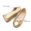 DREAM PAIRS Girls Dress Shoes Ballet Flats Slip-on Fashion Bow Flower Girl Shoes for Wedding, School, Party, Birthday(Gold)