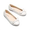 DREAM PAIRS Girls Dress Shoes Ballet Flats Slip-on Fashion Bow Flower Girl Shoes for Wedding, School, Party, Birthday(Ivory)