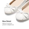 DREAM PAIRS Girls Dress Shoes Ballet Flats Slip-on Fashion Bow Flower Girl Shoes for Wedding, School, Party, Birthday(Ivory)