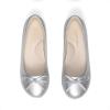 DREAM PAIRS Girls Dress Shoes Ballet Flats Slip-on Fashion Bow Flower Girl Shoes for Wedding, School, Party, Birthday(Silver)