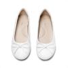DREAM PAIRS Girls Dress Shoes Ballet Flats Slip-on Fashion Bow Flower Girl Shoes for Wedding, School, Party, Birthday(White)