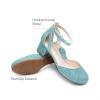DREAM PAIRS Girls Dress Shoes Closed Toe High Heels Ankle Strap Toddler Little Big Kid Wedding Flower Party Pump(Blue)