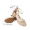 DREAM PAIRS Girls Dress Shoes Closed Toe High Heels Ankle Strap Toddler Little Big Kid Wedding Flower Party Pump(Gold)