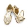 DREAM PAIRS Girls Dress Shoes Closed Toe Low Heels Ankle Strap Bow Ballet Wedding Party Sandals Princess Flower Shoes(Gold)