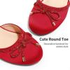 DREAM PAIRS Girls Dress Shoes Closed Toe Low Heels Ankle Strap Pumps for Toddler Little Big Kid Flower Party Wedding Princess(Red)