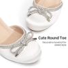 DREAM PAIRS Girls Dress Shoes Closed Toe Low Heels Ankle Strap Pumps for Toddler Little Big Kid Flower Party Wedding Princess(White)