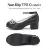 DREAM PAIRS Girls Dress Shoes Platform Chunky Heel Ankle Strap Princess Flats Flower Party Wedding Pump for Little Big Kid(Black)