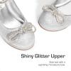DREAM PAIRS Girls Dress Shoes Platform Chunky Heel Ankle Strap Princess Flats Flower Party Wedding Pump for Little Big Kid(Silver)