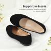 DREAM PAIRS Girls Dress Shoes Slip on Ballerina Flats for Wedding/Party(Black/Nubuck)