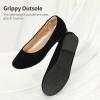 DREAM PAIRS Girls Dress Shoes Slip on Ballerina Flats for Wedding/Party(Black/Nubuck)