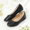DREAM PAIRS Girls Dress Shoes Slip on Ballerina Flats for Wedding/Party(Black/Pu)