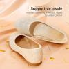 DREAM PAIRS Girls Dress Shoes Slip on Ballerina Flats for Wedding/Party(Gold/Glitter)