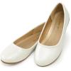 DREAM PAIRS Girls Dress Shoes Slip on Ballerina Flats for Wedding/Party(Ivory/Pu)