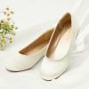 DREAM PAIRS Girls Dress Shoes Slip on Ballerina Flats for Wedding/Party(Ivory/Satin)