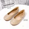 DREAM PAIRS Girls Dress Shoes Slip on Ballerina Flats for Wedding/Party(Muy-shine-gold Glitter)