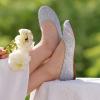 DREAM PAIRS Girls Dress Shoes Slip on Ballerina Flats for Wedding/Party(Muy-shine-silver Glitter)
