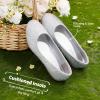 DREAM PAIRS Girls Dress Shoes Slip on Ballerina Flats for Wedding/Party(Muy-shine-silver Glitter)
