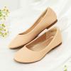 DREAM PAIRS Girls Dress Shoes Slip on Ballerina Flats for Wedding/Party(Nude/Nubuck)