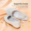 DREAM PAIRS Girls Dress Shoes Slip on Ballerina Flats for Wedding/Party(Silver/Glitter)
