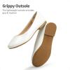 DREAM PAIRS Girls Dress Shoes Slip on Ballerina Flats for Wedding/Party(White/Pat)
