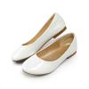 DREAM PAIRS Girls Dress Shoes Slip on Ballerina Flats for Wedding/Party(White/Pat)