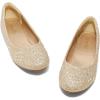 DREAM PAIRS Girls Dress Shoes Slip-on Rhinestone Glitter Ballet Flats for Wedding, Party, Birthday, Prom, Little Kid/Big Kid(Nina-100-gold Glitter)