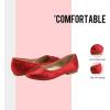 DREAM PAIRS Girls Dress Shoes Slip-on Rhinestone Glitter Ballet Flats for Wedding, Party, Birthday, Prom, Little Kid/Big Kid(Nina-100-red)