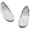 DREAM PAIRS Girls Dress Shoes Slip-on Rhinestone Glitter Ballet Flats for Wedding, Party, Birthday, Prom, Little Kid/Big Kid(Nina-100-silver Glitter)
