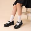DREAM PAIRS Girls Mary Jane Chunky Platform School Uniform Dress Shoes Party Oxford Pumps for Toddler/Little Big Kid(All Black)