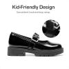 DREAM PAIRS Girls Mary Jane Chunky Platform School Uniform Dress Shoes Party Oxford Pumps for Toddler/Little Big Kid(All Black)