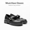 DREAM PAIRS Girls Mary Jane Chunky Platform School Uniform Dress Shoes Party Oxford Pumps for Toddler/Little Big Kid(Black)